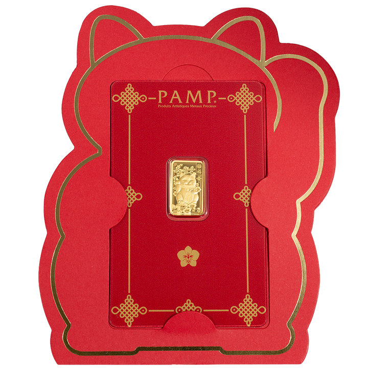 2.5g Gold Bar – PAMP Suisse Lucky Cat | .9999 Fine Gold