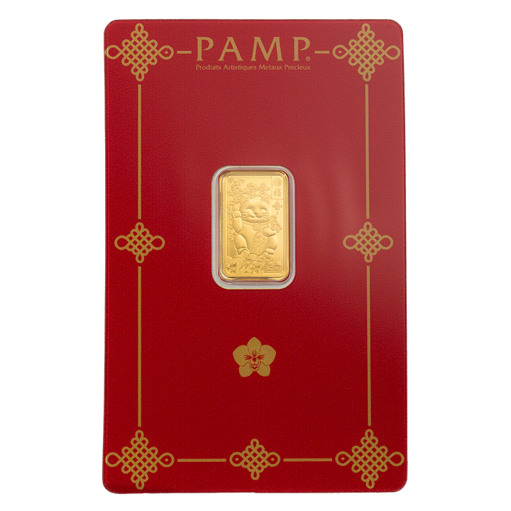 2.5g Gold Bar – PAMP Suisse Lucky Cat | .9999 Fine Gold