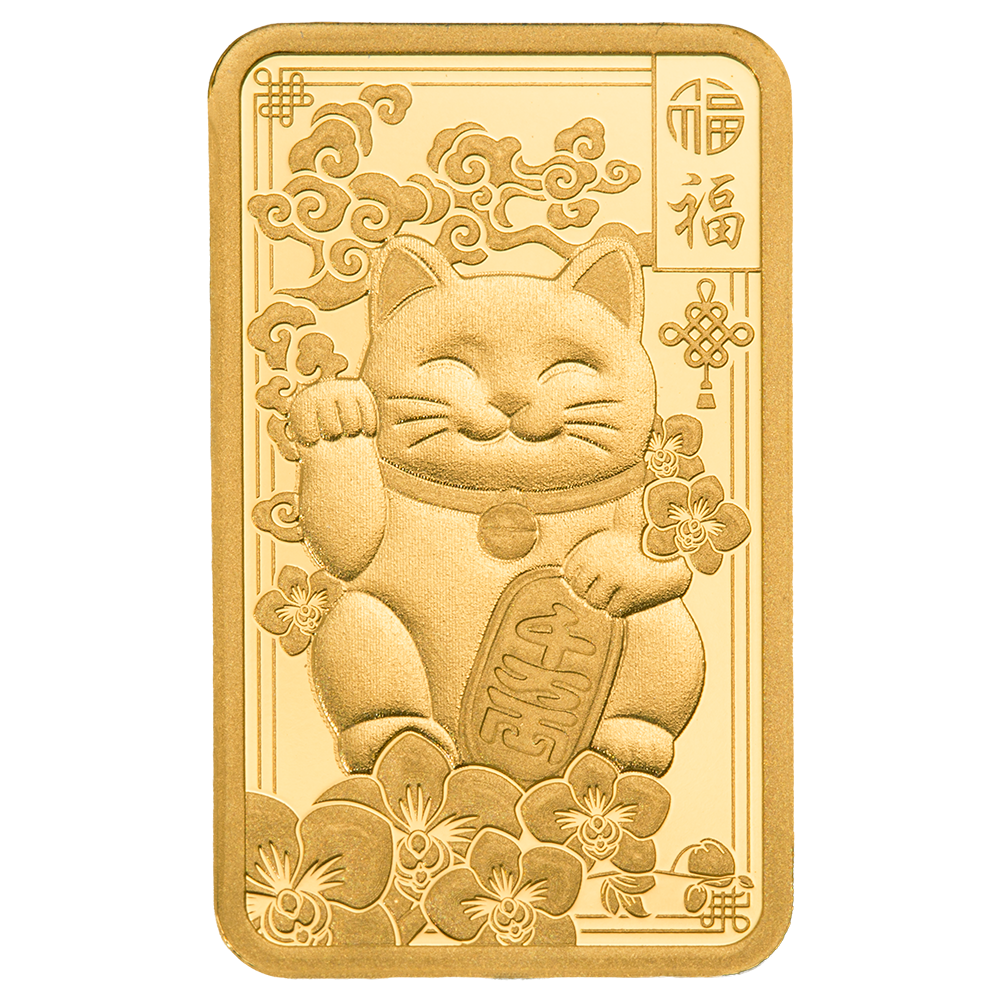 2.5g Gold Bar – PAMP Suisse Lucky Cat | .9999 Fine Gold