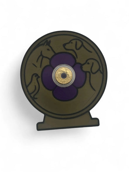 Purple Poppy $2 Card Coin Display – 3D Printed with Capsule & Stand The Coin Shed