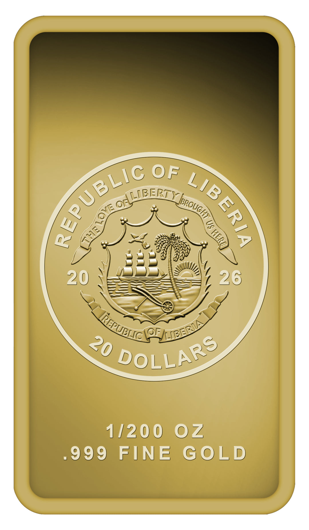 2026 Liberia End of Trail 1/200oz Gold Proof-Like Coin