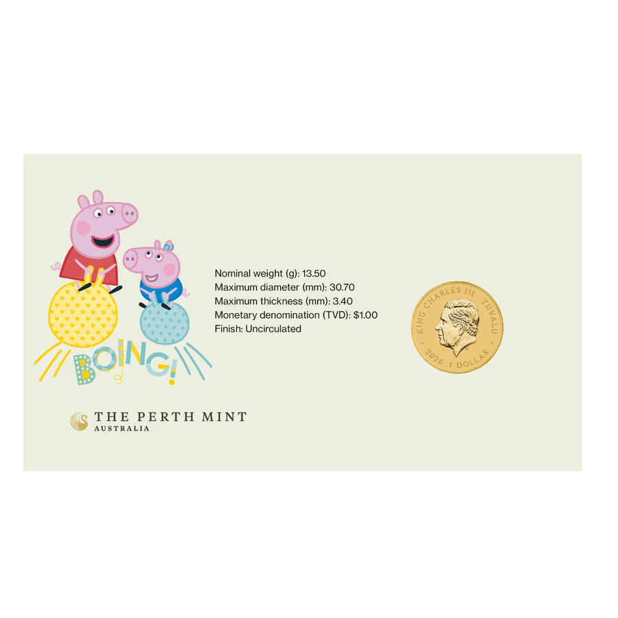 2026 Peppa Pig $1 Stamp &amp; Coin Cover