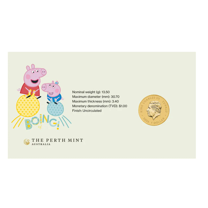 2026 Peppa Pig $1 Stamp &amp; Coin Cover