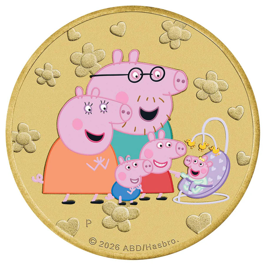 2026 Peppa Pig $1 Stamp &amp; Coin Cover