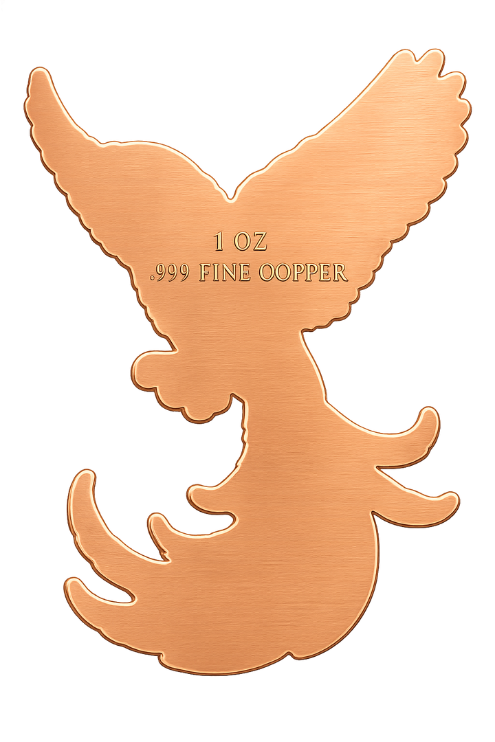Rainbow Parrot Shaped 1oz Copper Medal