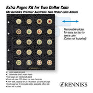 Renniks Premier Australian $2 Coin Album – Extra Pages (Fits $2 Album) The Coin Shed