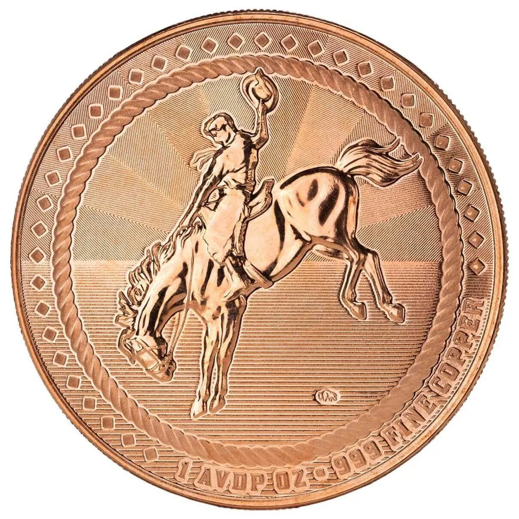 Scottsdale Cowboy with Buffalo Privy 1oz Copper Round