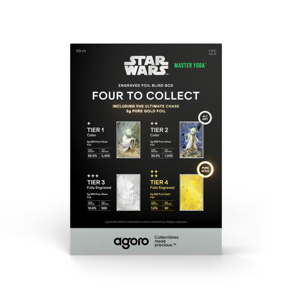 Star Wars Master Yoda 2026 5g Silver Foil Blind Box