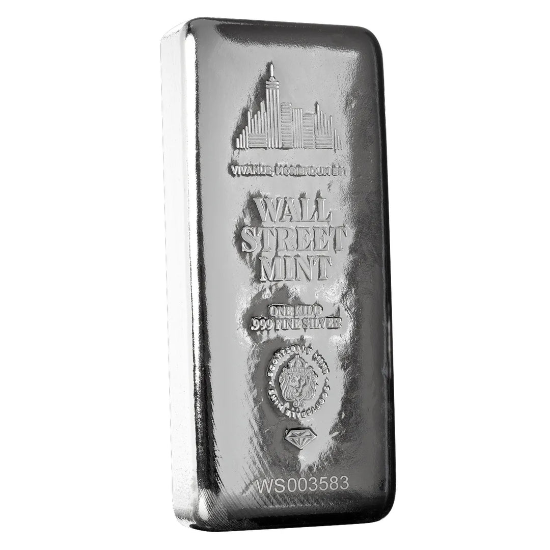 Scottsdale Mint Wall Street Mint 1kg Silver Bar