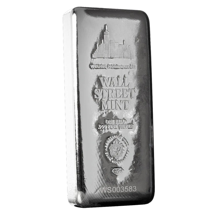 Scottsdale Mint Wall Street Mint 1kg Silver Bar