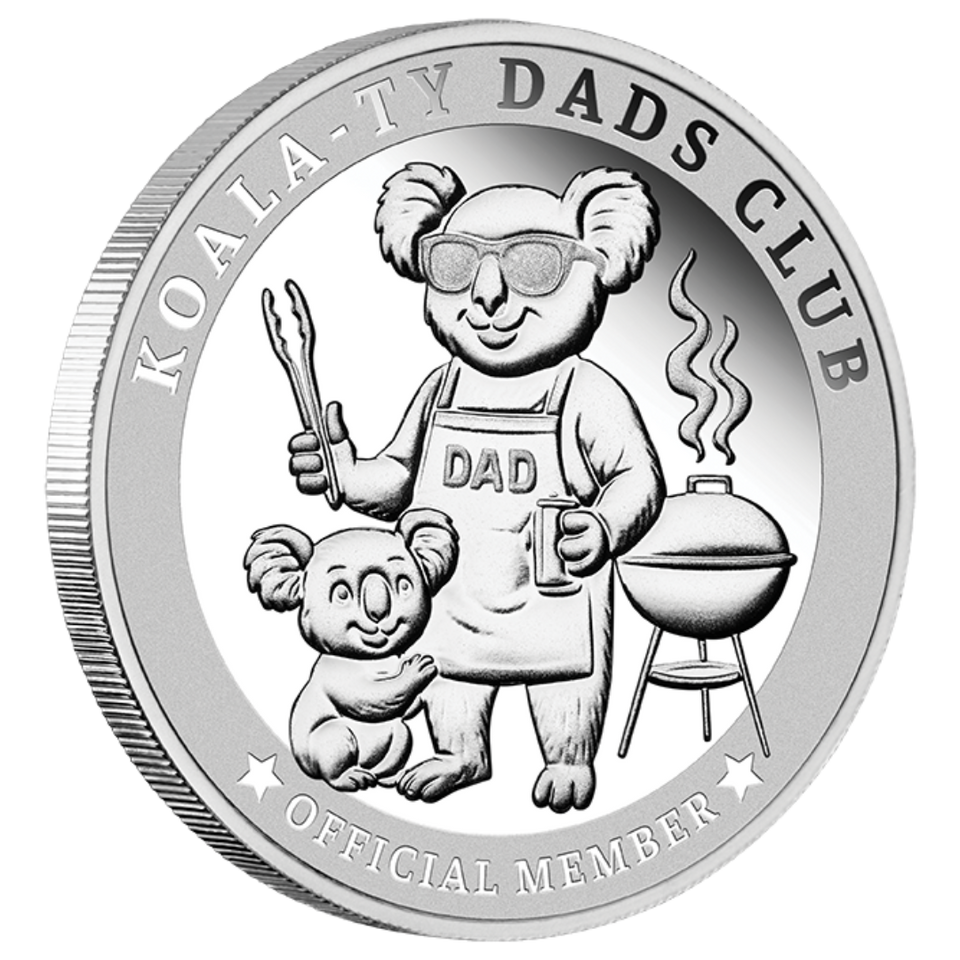 Koala-Ty Dads Club 1/4oz .999 Silver Official Member Medallion