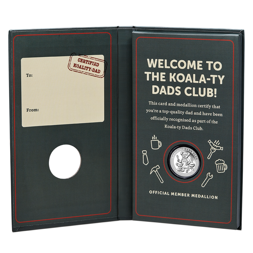 Koala-Ty Dads Club 1/4oz .999 Silver Official Member Medallion