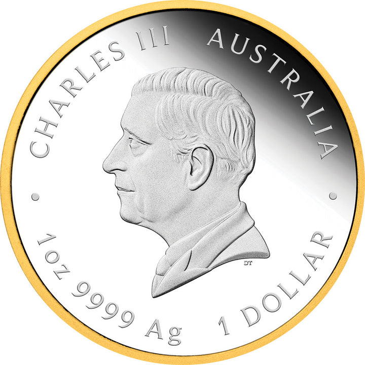Australia’s First Gold Rush 175th Anniversary 2026 $1 1oz Silver Proof Gilded Coin