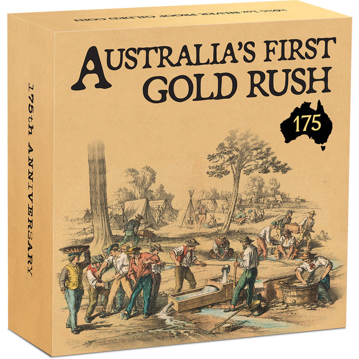 Australia’s First Gold Rush 175th Anniversary 2026 $1 1oz Silver Proof Gilded Coin