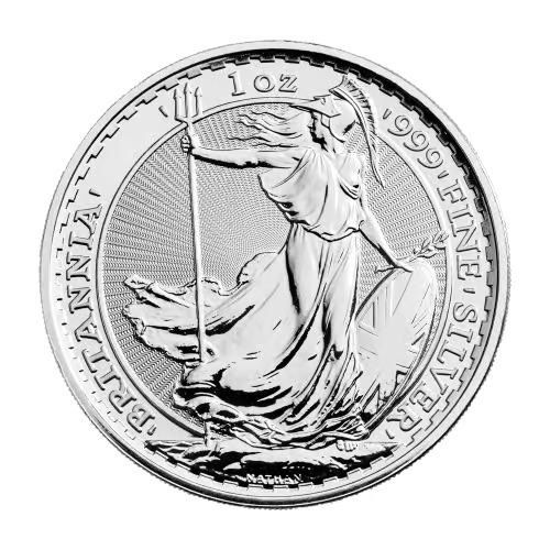 Great Britain 1oz Silver Britannia Coin (Secondary Market - Random Year)