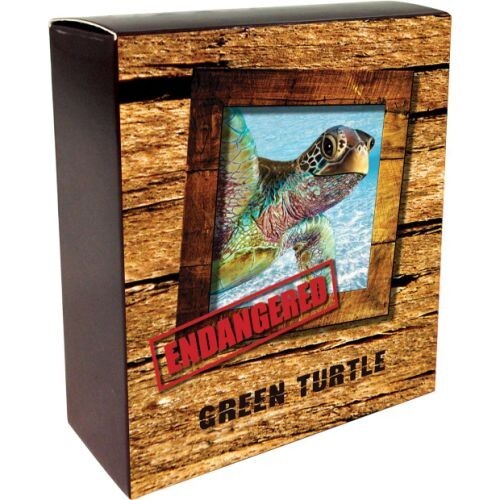 2014 Endangered Green Turtle 1oz Silver Proof