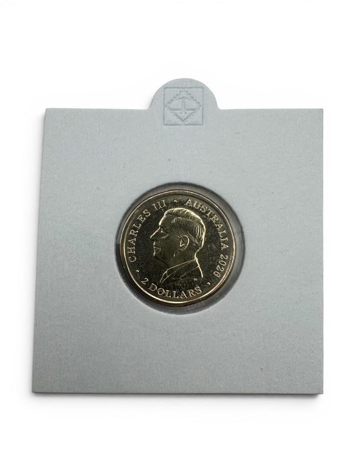 UNCIRCULATED DAWN SERVICE $2 COIN IN 2X2 FLIP