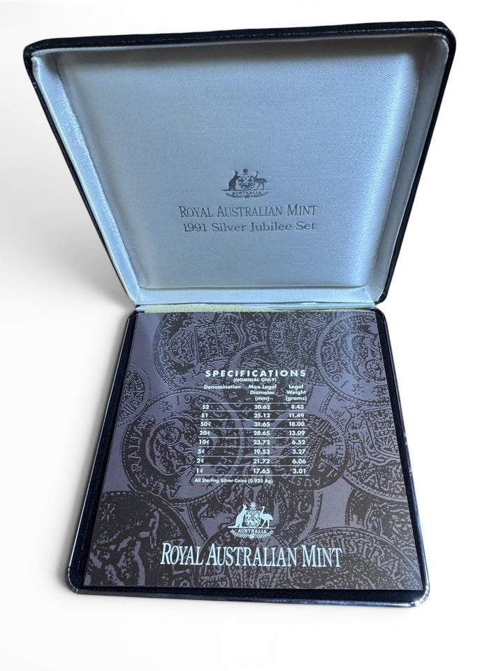 1991 Masterpieces in Silver – 25th Anniversary of Decimal Currency 9-Coin Proof Set
