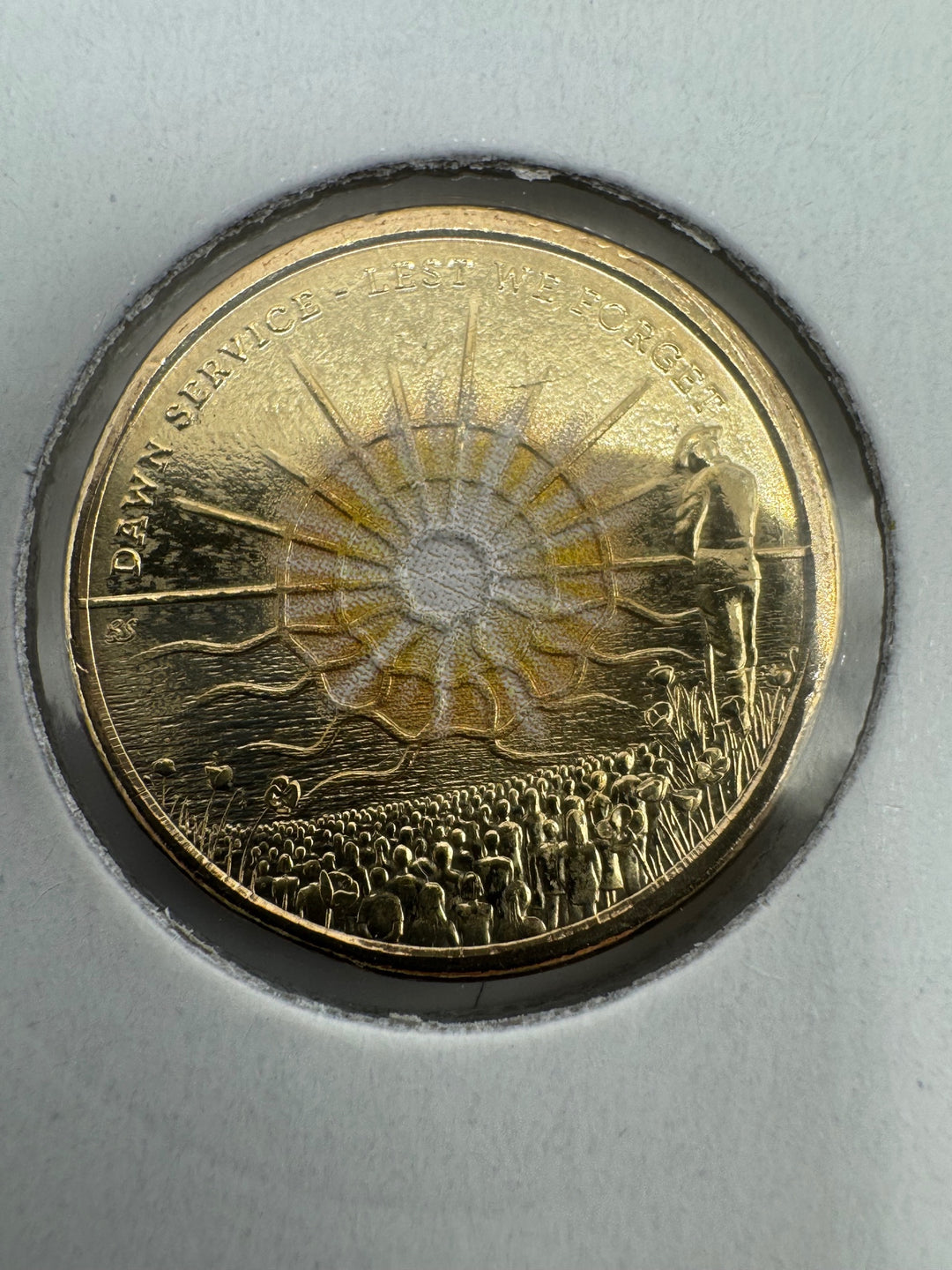 UNCIRCULATED DAWN SERVICE $2 COIN IN 2X2 FLIP