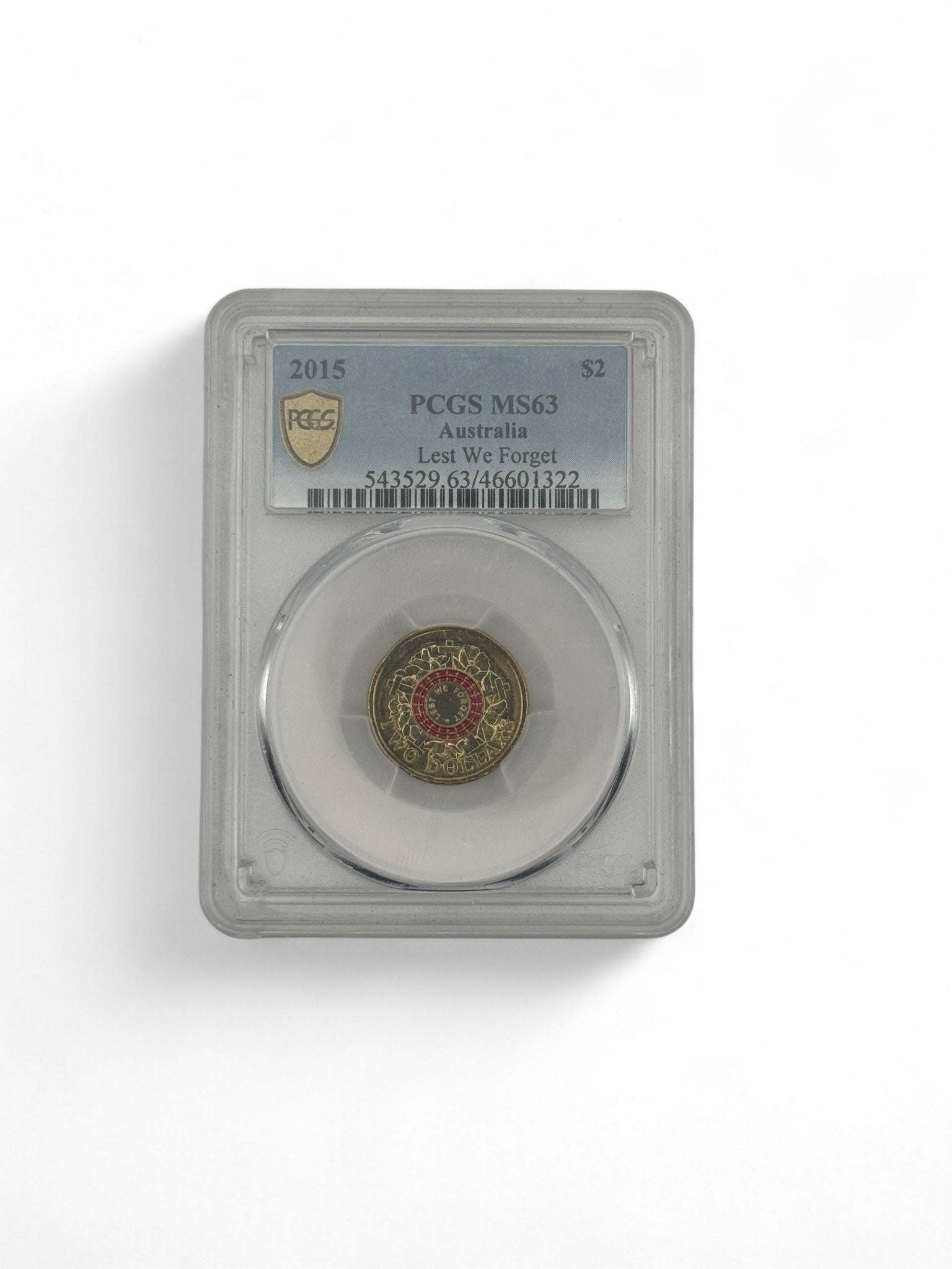 2018 $2 “Lest We Forget” – MS63 Graded Coin (PCGS Certified)