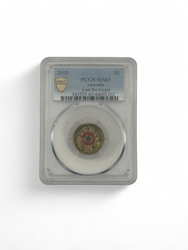 2018 $2 “Lest We Forget” – MS63 Graded Coin (PCGS Certified)