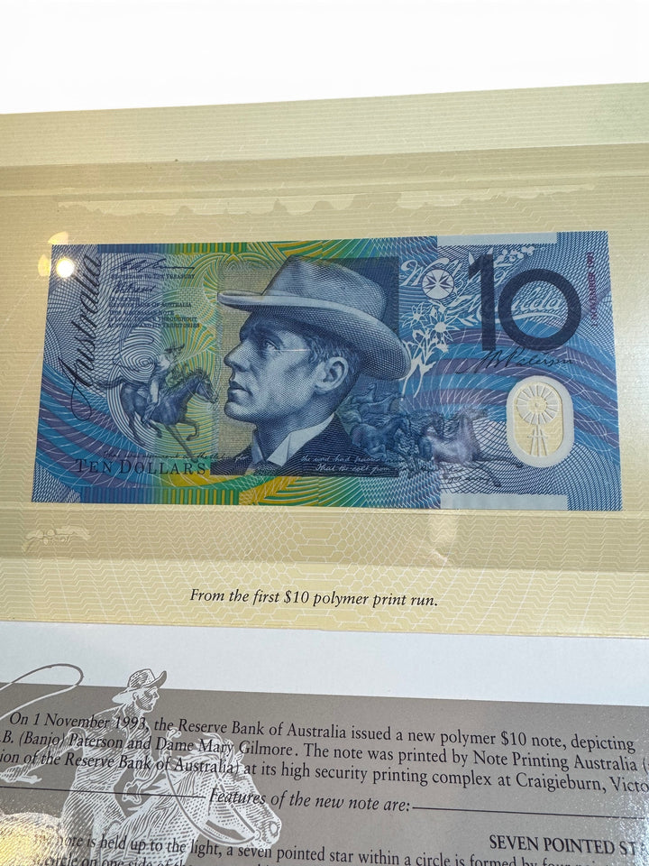 1993 NPA First &amp; Last $10 Banknote Folder
