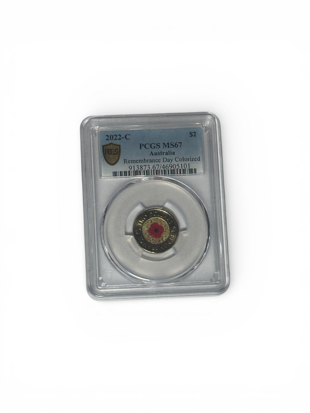 2022 'C' Mintmark Gold Shield Red Poppy - PCGS MS67