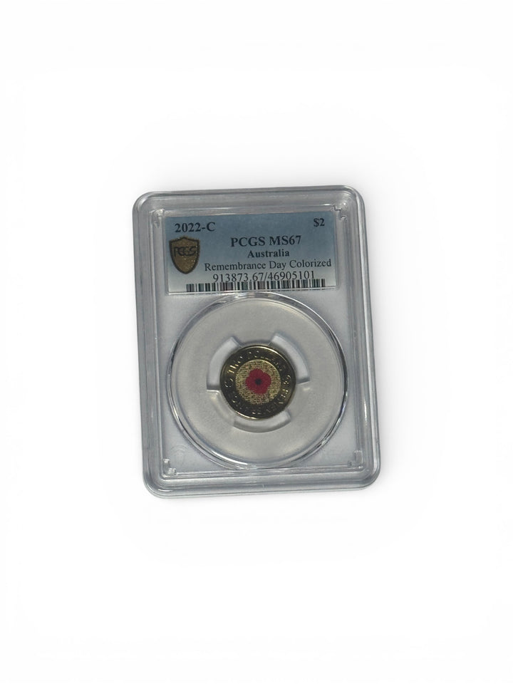 2022 'C' Mintmark Gold Shield Red Poppy - PCGS MS67
