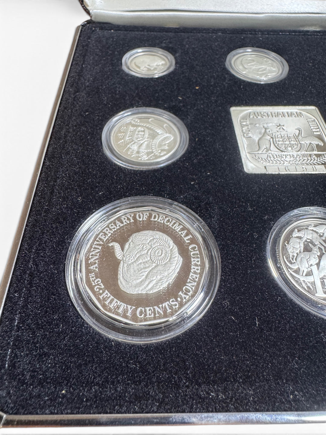 1991 Masterpieces in Silver – 25th Anniversary of Decimal Currency 9-Coin Proof Set