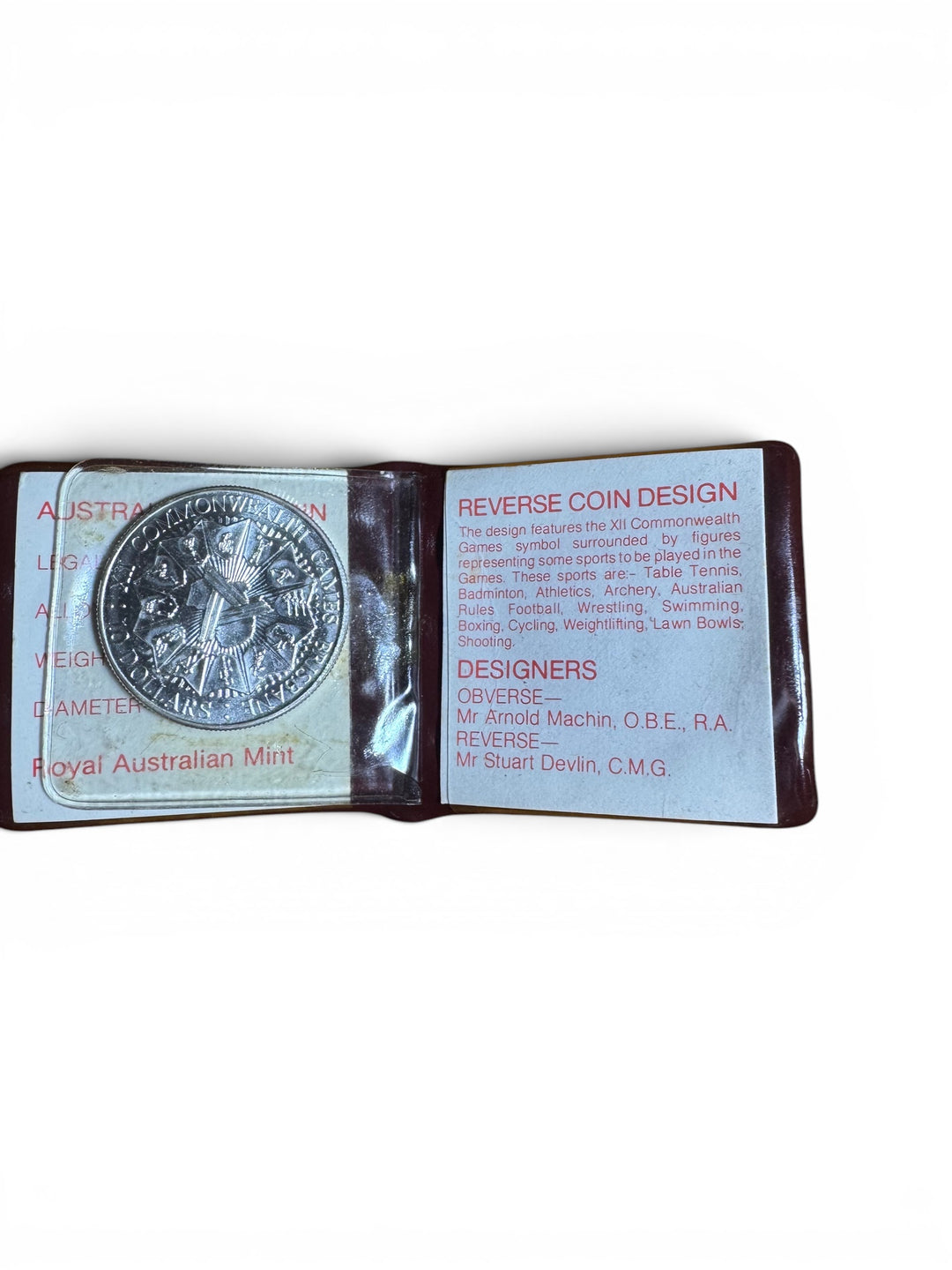 1982 $10 Silver Uncirculated Coin – XII Commonwealth Games Brisbane