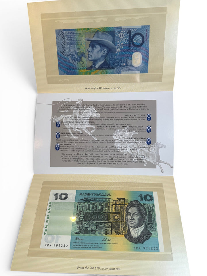 1993 NPA First &amp; Last $10 Banknote Folder