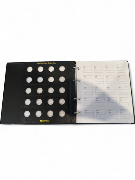 Renniks Premier Australian $2 Coin Album – Binder & Slipcase (Holds 80 Coins) The Coin Shed
