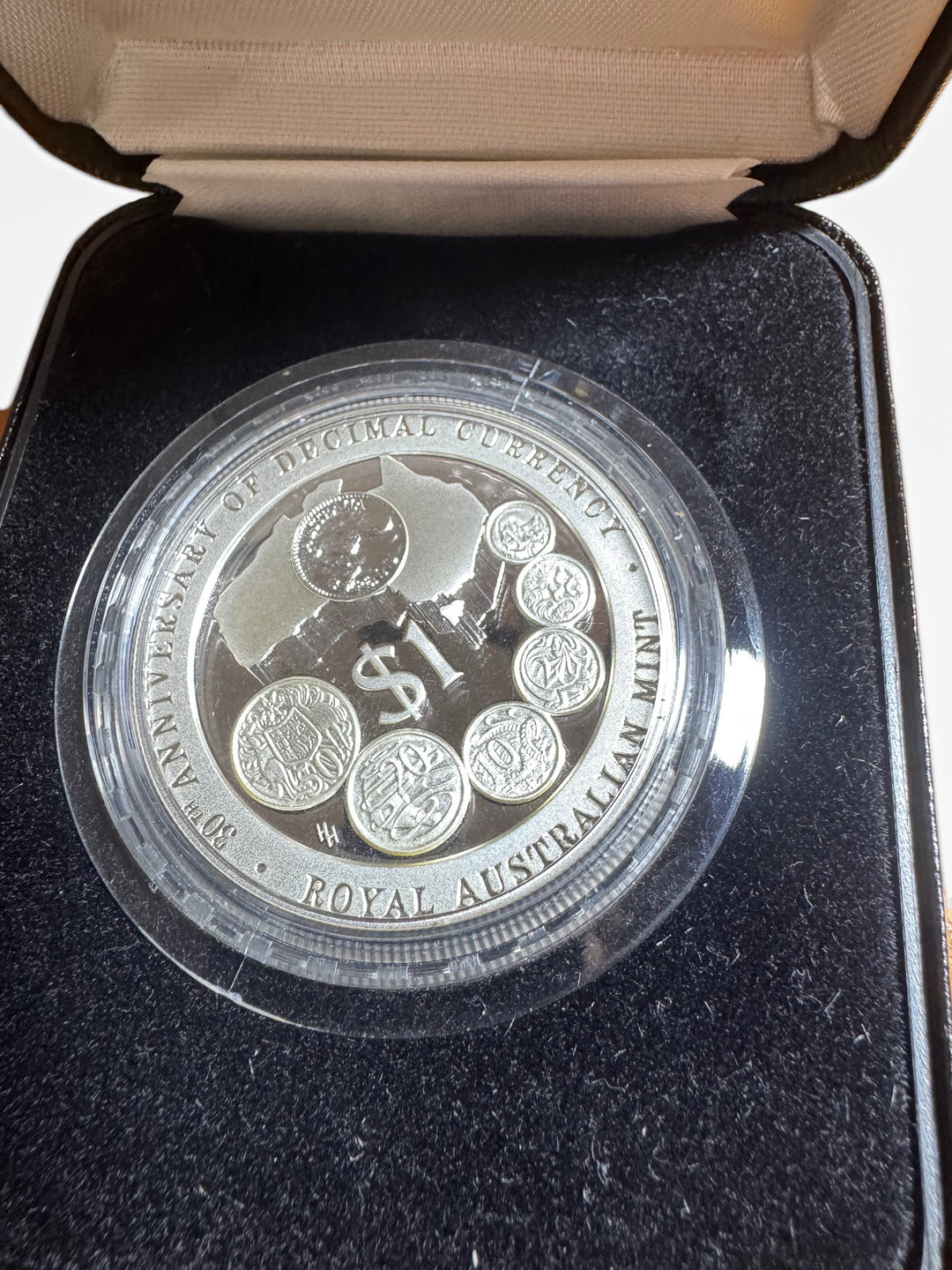 1996 $1 30th Anniversary of Decimal Currency 1oz Silver Proof Coin