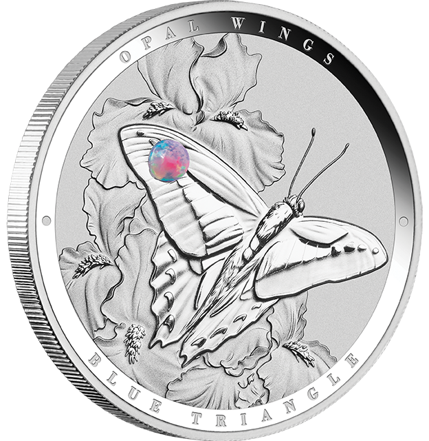 2026 Australian Opal Wings Blue Triangle 1oz Silver Proof Coin