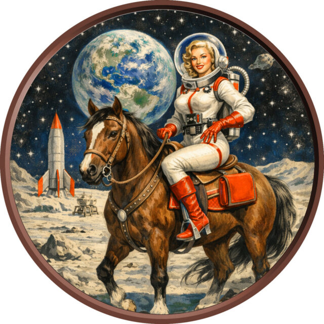 2026 Cameroon Lunar on Lunar Colorized 5oz Copper Coin