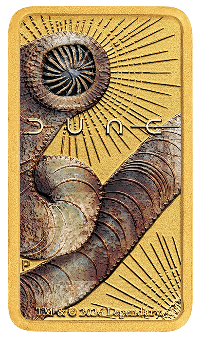 Dune 1g Gold Coloured Minted Bar