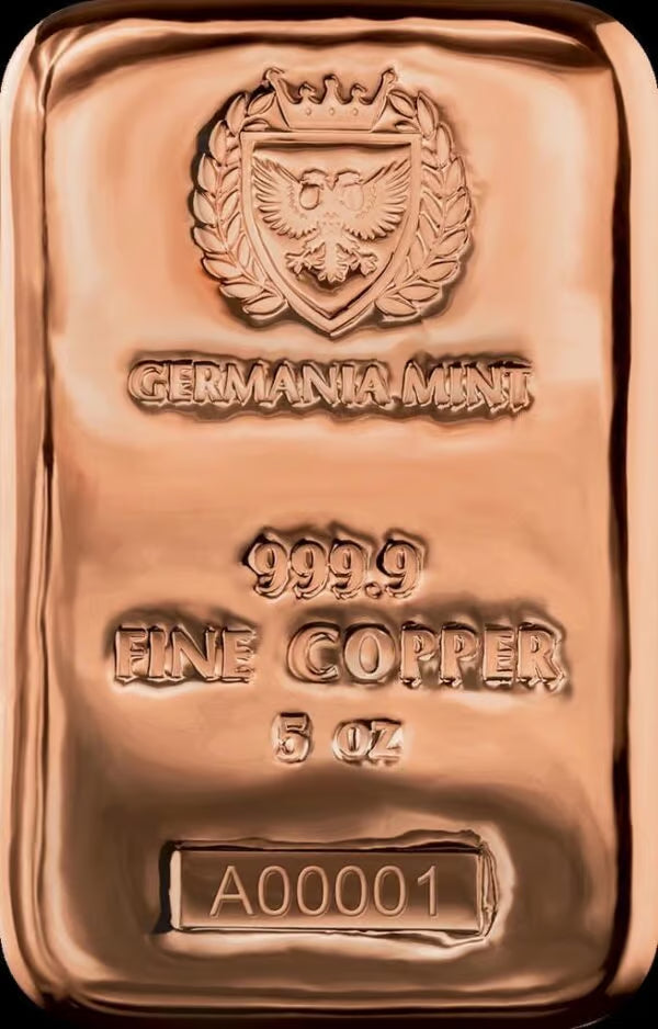 Germania Mint 5oz Copper Cast Bar