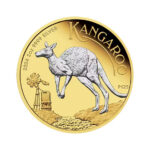 2024 Australian Kangaroo 2oz Silver Proof Reverse Gilded Coin