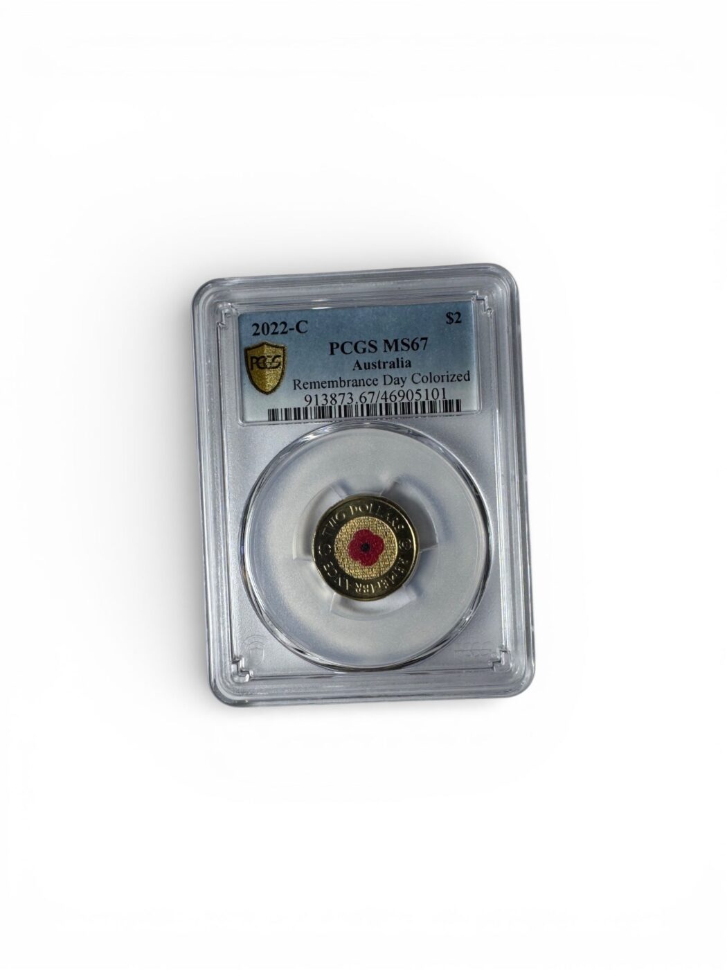 2022 'C' Mintmark Gold Shield Red Poppy - PCGS MS67