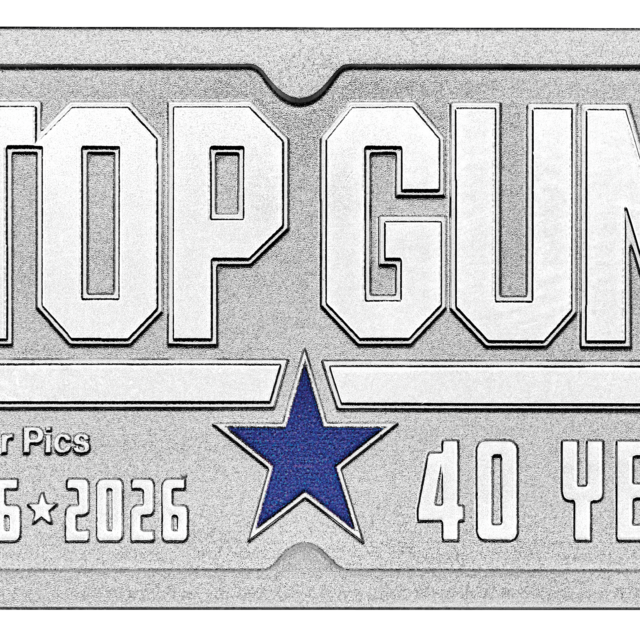 40 Years of Top Gun 2026 1oz Silver Coloured Logo-Shaped Coin