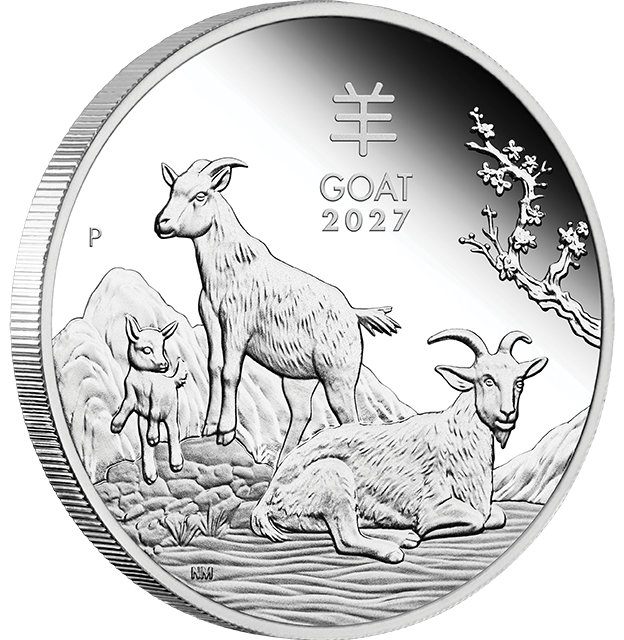 2027 Australian Lunar Series III Year of the Goat 1oz Silver Proof Coin