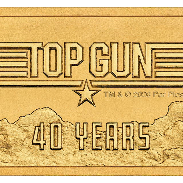 40 Years of Top Gun 2026 1g Gold Rectangular Coin in Card