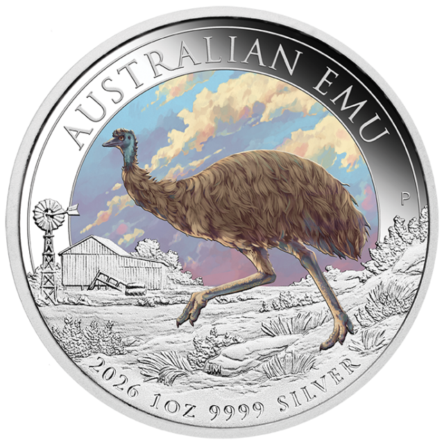 Australian Emu 2026 1oz Silver Coloured Coin