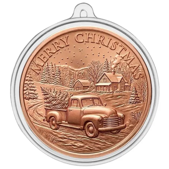 Scottsdale Christmas Truck 1oz Copper Round