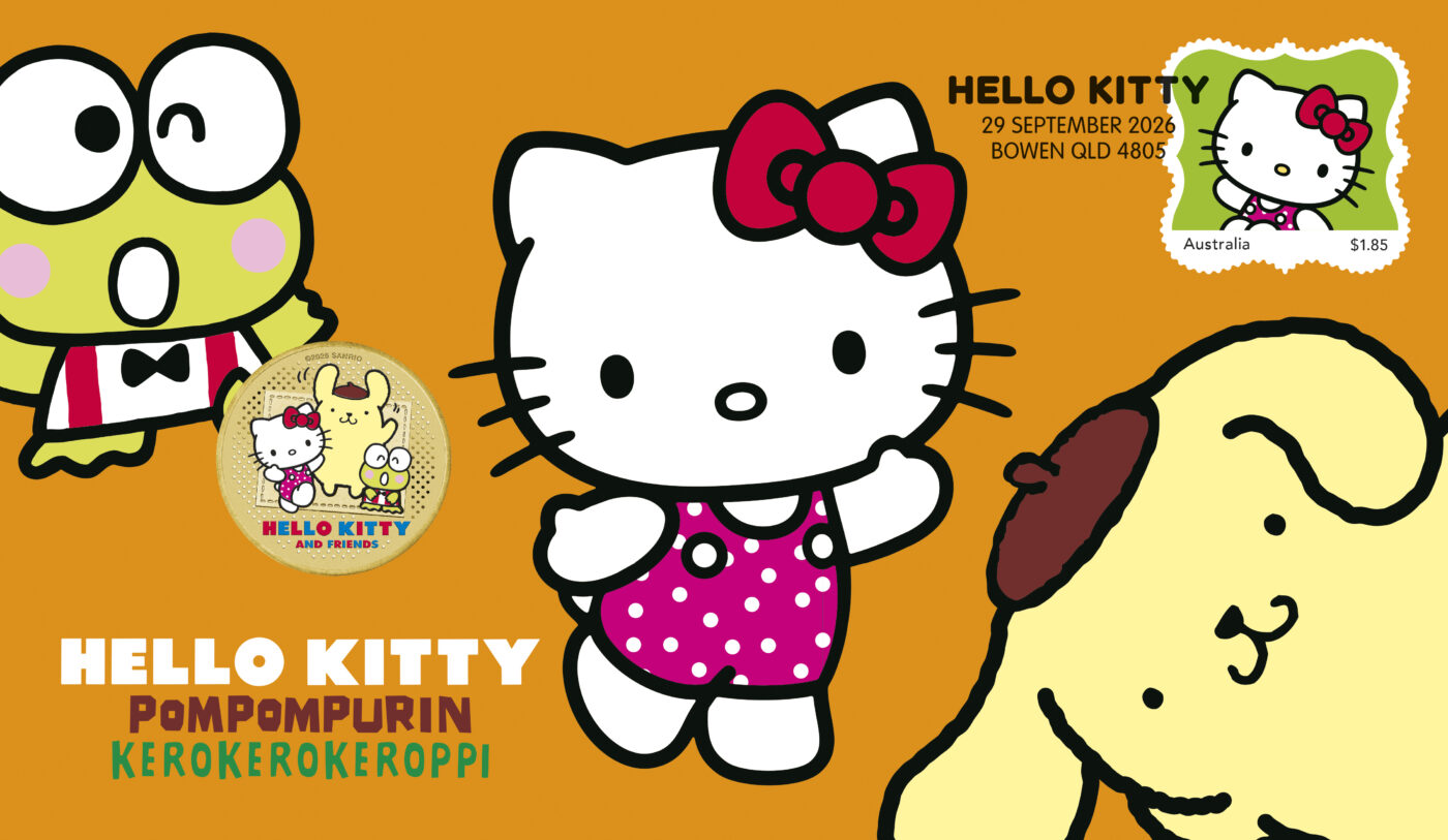 2026 Tuvalu $1 Hello Kitty, Pompompurin & Keroppi Stamp and Coin Cover