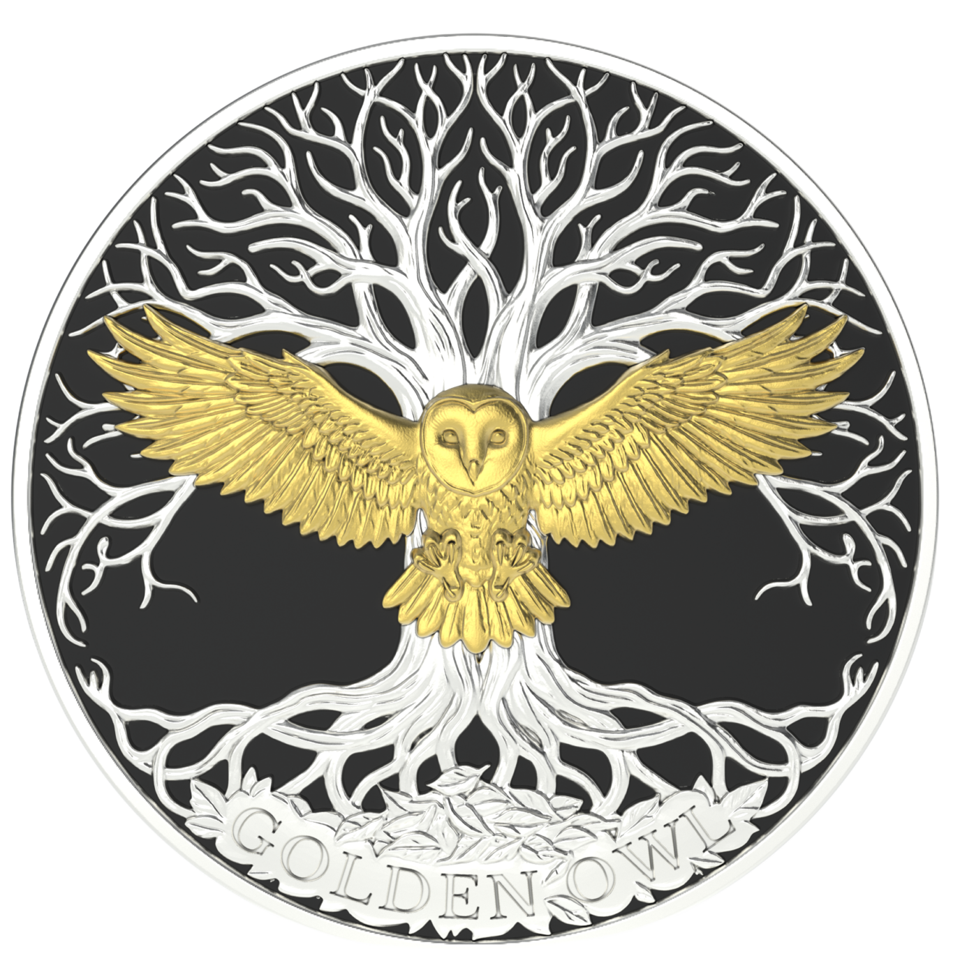 2026 Pitcairn Islands Golden Owl $5 1oz Silver High Relief Proof Coin