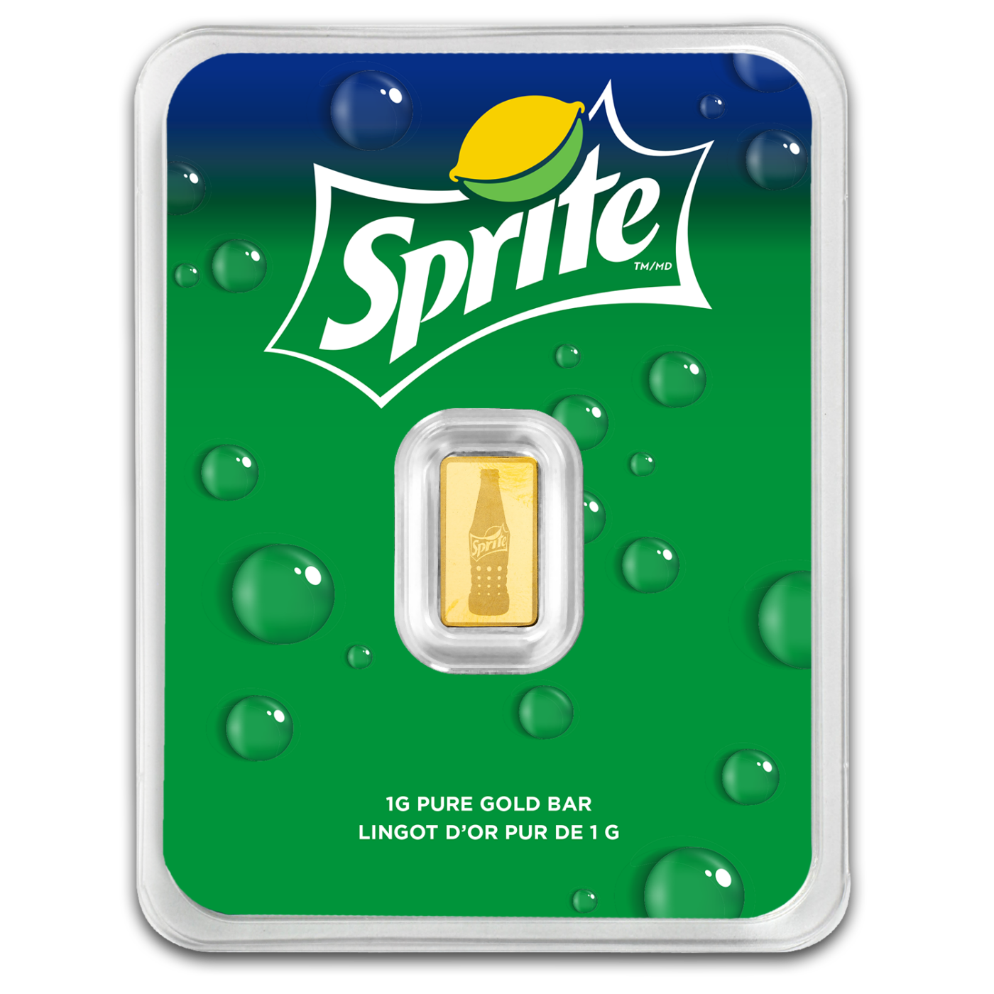 2026 Sprite 65th Anniversary 1g Gold Bar in TEP