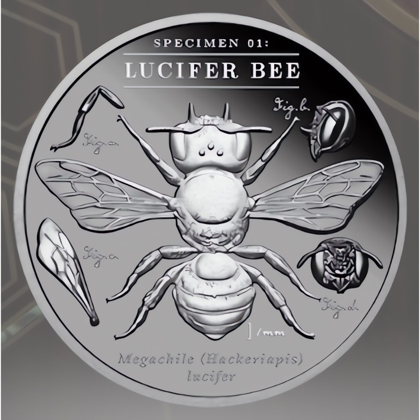 2026 Niue Australia's Dark Bees - Lucifer Bee Black Proof 2 oz Silver Coin