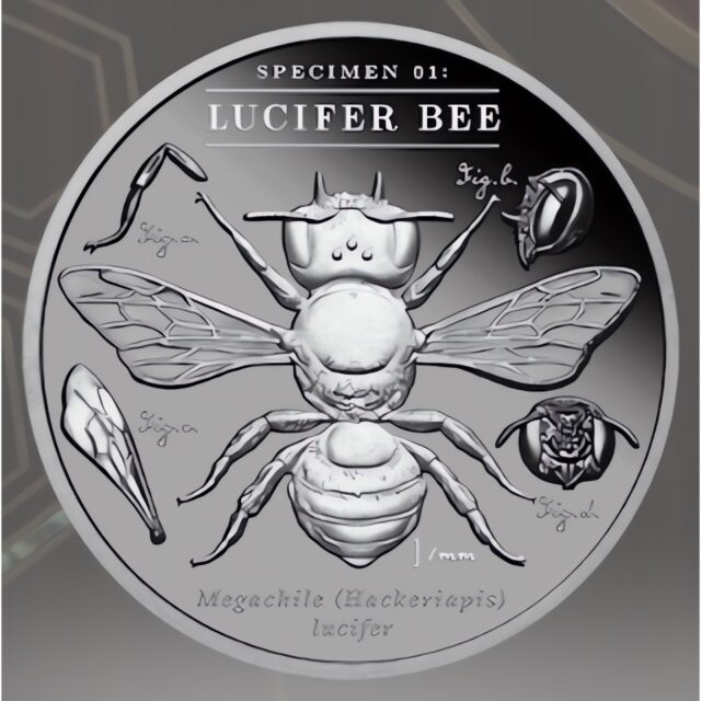 2026 Niue Australia's Dark Bees - Lucifer Bee Black Proof 2 oz Silver Coin