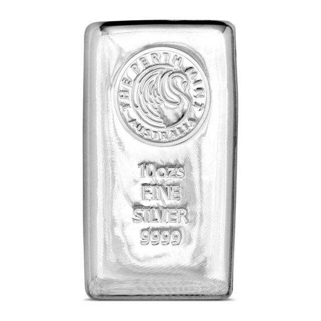 The Perth Mint 10oz Silver Cast Bar